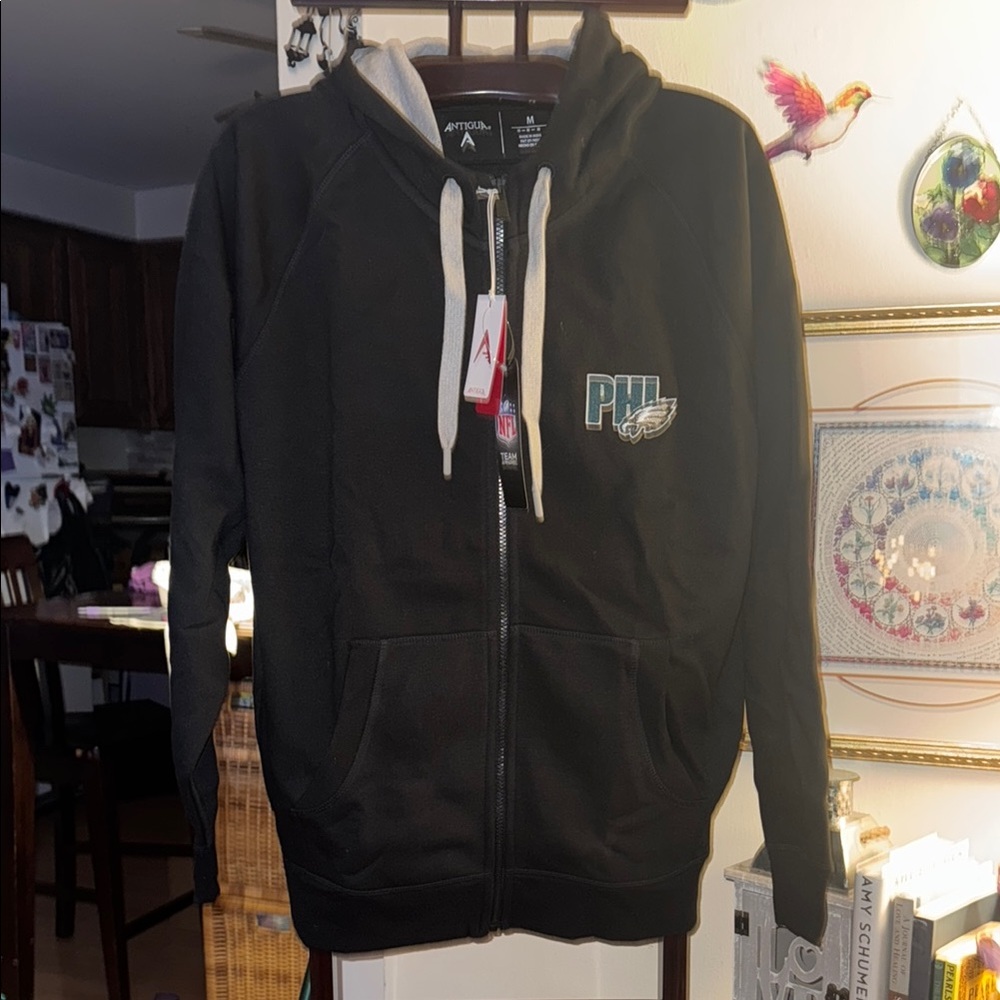 Philadelphia Eagles Black Hoodie with Full Zip